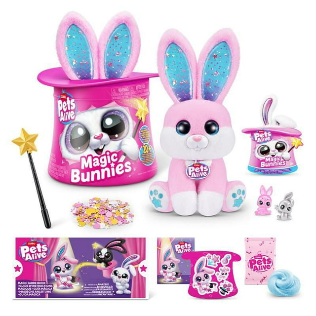 Pets Alive Magic Bunnies by ZURU Electronic Plush Unboxing Surprise Interactive Magic Toy