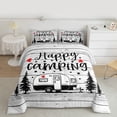 thumbnail image 2 of Homewish Happy Camping Queen Comforter Set,Camper Car Rv Bedding Sets,Old Wooden Board Bedding Comforter Set For Teens Girls,Super Cozy Room Decor Reversible,3pcs, 2 of 8
