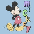 thumbnail image 2 of Boy's Mickey & Friends Mickey Mouse Colorful Name  Graphic Tee Light Blue Small, 2 of 4