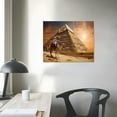 thumbnail image 3 of JRXY Ancient Egyptian Pyramids Poster Canvas Print Painting Picture Wall Art Home Hallway Bedroom Living Room Decor 20x16in, 3 of 4