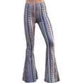thumbnail image 5 of Daisy Del Sol High Waist Gypsy Comfy Yoga Ethnic Tribal Stretch Palazzo 70s Bell Bottom Fit to Flare Pants, 5 of 7