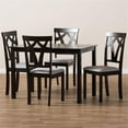 thumbnail image 5 of Bowery Hill 5 Piece Dining Set in Gray and Dark Brown, 5 of 7