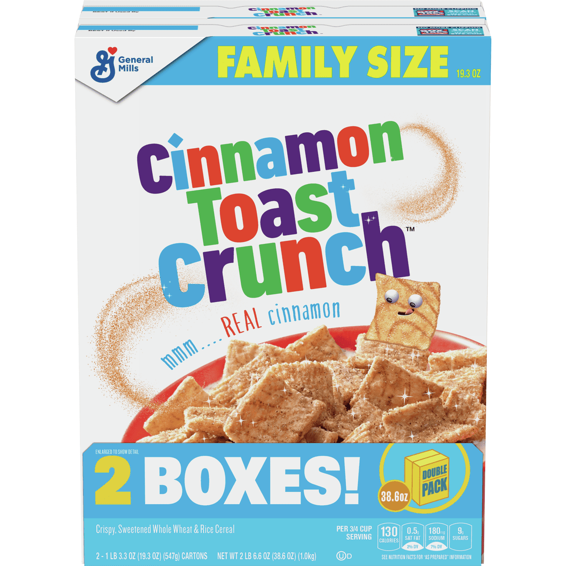 General Mills Cinnamon Toast Crunch Breakfast Cereal 2 Boxes 38 6 Oz Walmart Com Walmart Com