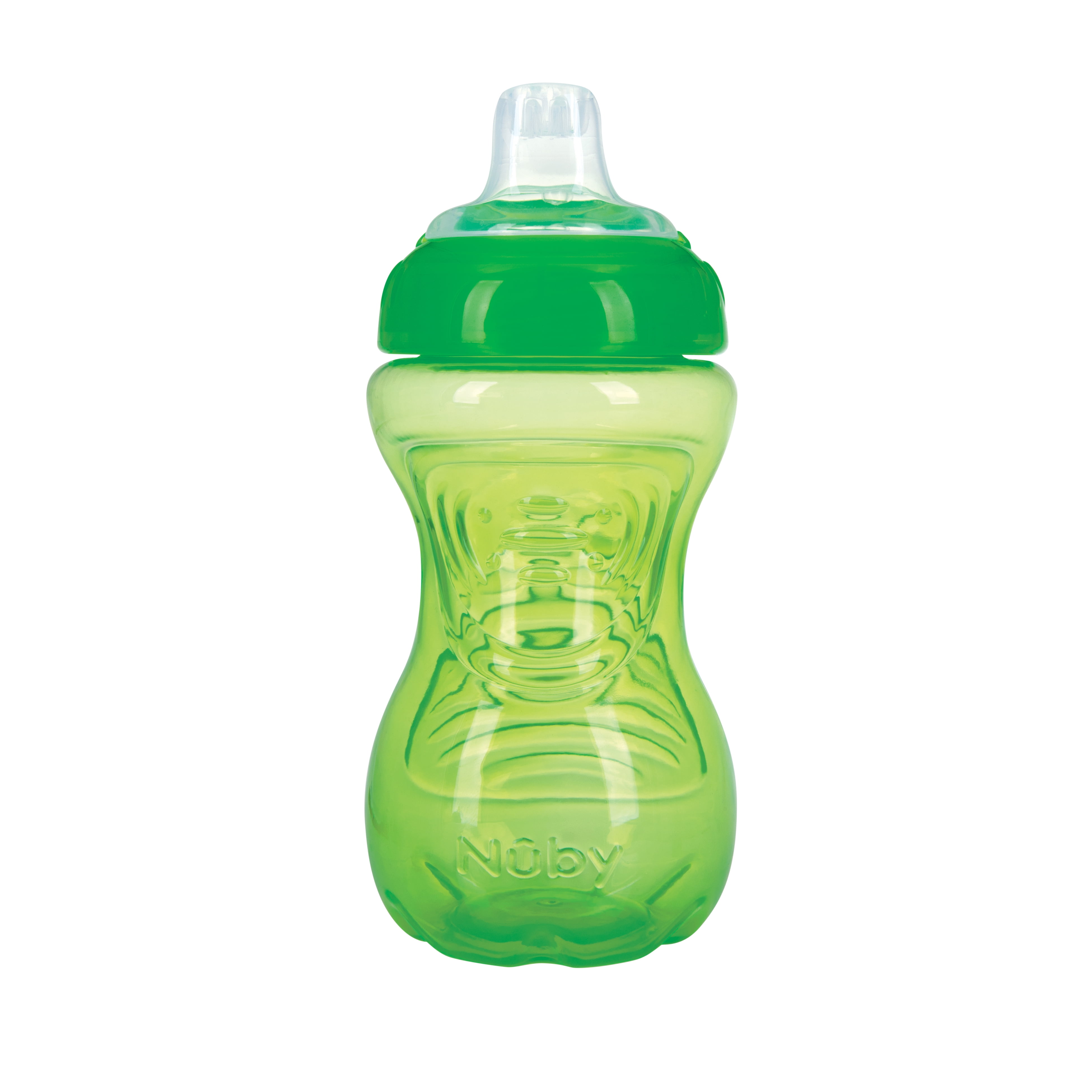 (4 pack) Nuby 1pk 10oz Gripper Cup with Silicone Spout Green