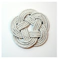 thumbnail image 2 of Nautical Sailor Knot Coasters in Natural White Cotton Set of 4, 2 of 4