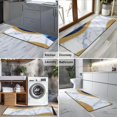 thumbnail image 2 of Blue Gold Wave Marble Pattern Kitchen Rug Mat,Kitchen Runner Rugs Non Skid Washable,Decorative Kitchen Floor Mats for Kitchen,Sink,Laundry,17"X47", 2 of 5