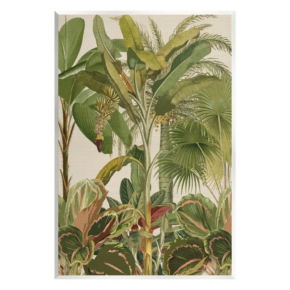 Stupell Industries Tropical Jungle Vegetation Botanical & Floral Painting Unframed Art Print Wall Art, 10 x 15
