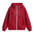 thumbnail image 6 of Yutgune Womens Zip Up Hoodie Y2K Oversized Zip Up Hoodie Women Long Sleeve Pocket Casual Sweatshirt, 6 of 7