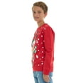 thumbnail image 2 of Sezzit Boys’ Christmas Sweatshirt – Clasic Cozy Xmas Fleece Pullover with Festive Holiday Graphics – Red Reindeer -Size 8, 2 of 7