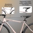 thumbnail image 4 of 5Seconds PARAMOUNT 100 Hybrid Bicycle, Lightweight Aluminum Frame 21- Speed Bike with Trigger Shifters, and Mechanical Disc Brakes - Metallic Beige, 4 of 6