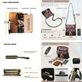 thumbnail image 2 of ZUXONGSY Groundhog Cherry Blossom Print PU Leather Women's Crossbody Satchel & Wallet Set, Multi-Pocket Handbag with Adjustable Strap for Work & Travel, 2 of 5