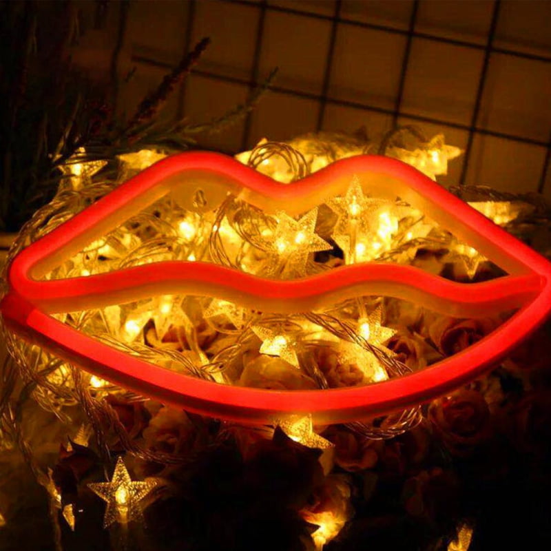 New Kiss Love Neon Sign Acrylic 14"x10" Light Lamp Artwork Gift Wall Room Decor 