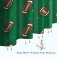 thumbnail image 6 of Green Striped Footballs Pattern Shower Curtain 36"x72" ,Bathroom Decorative Shower Curtains Set with 12 Hooks,Modern Waterproof Washable Shower Curtain, 6 of 6