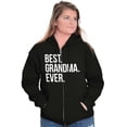 thumbnail image 3 of Best Grandma Ever Nanna Gigi Nan Cute Womens Plus Size Graphic Zipper Hoodie Brisco Brands 2X, 3 of 5
