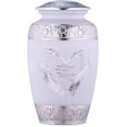 thumbnail image 6 of Keepsake Company White Large Classic Urn for Ashes – Adult Male Cremation Urn, 220 Cu In Volume – Decorative Funeral and Burial Urn with Heart Design, 6 of 8