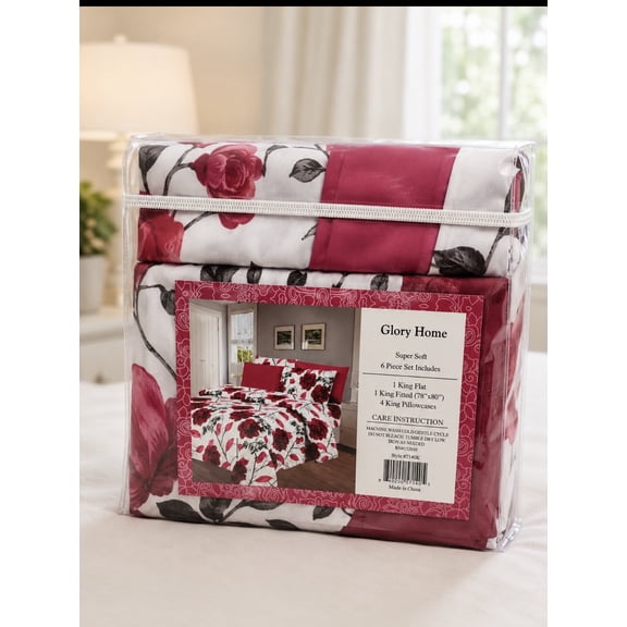 Glory home 1800 king_6_Piece sheet set