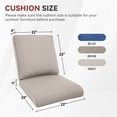 thumbnail image 2 of Planntonneo Outdoor Wicker Furniture Cushion Set, 25 x 22 x 4 Deep Seat Patio Chair Cushions, Beige, 1 Set, 2 of 5