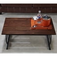 thumbnail image 3 of Furniture of America Davide Wheel Base Coffee Table, Toasted Barnwood, 3 of 7