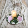thumbnail image 6 of PEONAVET Rose Candle Wreath Artificial Silk Flower Ring Leaf Candle Wreath Wedding Valentine Day Party Table Candlestick Decorations, 6 of 6