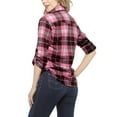 thumbnail image 4 of Matchstick Women Long Sleeve Flannel Plaid Checked Shirt (XS-XXL), 4 of 5