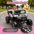 thumbnail image 5 of Xuanlur 12V 4.5AH Ride on UTV for Kids, Electric Car w/Parents Control & App Control, 25W*2 Motors Battery Powered w/Slow Start, Swing Function, Lights, Music, Ride on Toy for Kids Aged 3-6, Black, 5 of 7