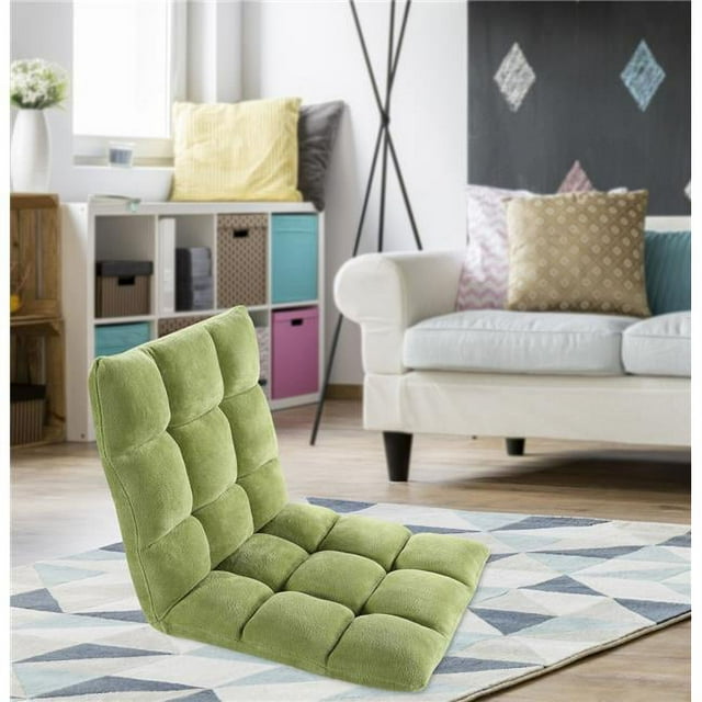 Luxury Bedding FRC2749-US Urban Microfiber Modern Contemporary Armless Quilted Recliner Chair Case - Green