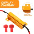 thumbnail image 3 of OUNONA Automotive LED Load Resistor 50W with Aluminum Shell for Car Turn Signal Lights, 3 of 7
