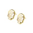 thumbnail image 3 of Arete para Mujer con Cristal Swarovski  en Forma de Calavera – Bañado en Oro 14k– Arete Elegante y Brillante, Aretes de Mujer de Moda– Joyería para Mujer de Moda– Regalo especial Ortiz Espinosa Temporada, 3 of 6