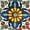 Green/Blue, variant on Mi Alma Retro Flower Green/Blue Tile Stickers - Removable Vinyl 4x4, 24 pcs