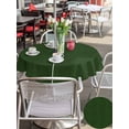 thumbnail image 6 of Outdoor Tablecloth with Umbrella Hole Zipper Solid Dark Green Round Tablecloth 54" Waterproof Outside Table Cloth Retro Minimalism Abstract Denim Texture Patio Table Cover Tablecloths for Picnic, 6 of 8