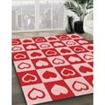 thumbnail image 3 of Ahgly Company Machine Washable Indoor Round Transitional Pink Area Rugs, 6' Round, 3 of 7