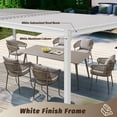 thumbnail image 6 of Domi Outdoor Living 10x20FT Louvered Pergola with Adjustable Steel Roof, Durable Metal Frame, Efficient Drainage System for Backyard, Garden and Lawn, White, 6 of 9