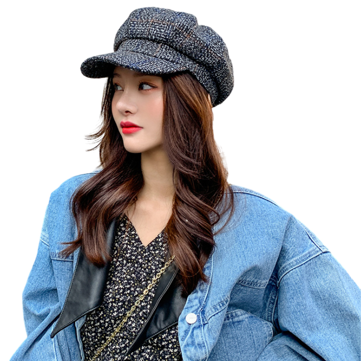 Casquette Gavroche Femme - Chapeau Newsboy Style Vintage - Taille Unique 56-58 Cm - Accessoire Mode Automne/Hiver