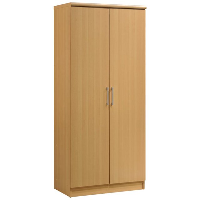 Pemberly Row 2 Door Armoire with 4 Shelves in Beech