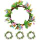 thumbnail image 1 of 4Pcs Easter Candle Garland Simulation Colored Candle Ring Table Garland Wreath, 1 of 4