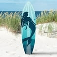 thumbnail image 2 of Outdoor Mermaid Surfboard Wall Art – Weatherproof PVC – Coastal Mermaid Sign for Beach House or Pool Area – Nautical Ocean Accent, 5 Foot, 2 of 8