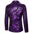 thumbnail image 4 of Tops for Men Blazer Formal Wedding Dressing Suits Casual Suit Dress Suit Jacket Mens Coats Purple L, 4 of 4
