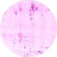 thumbnail image 1 of Ahgly Company Indoor Round Solid Pink Modern Area Rugs, 6' Round, 1 of 4