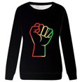 thumbnail image 5 of BVOFAR Black History Month Tops for Women Casual Long Sleeve Shirts Round Neck African American Blouses 2025, 5 of 5