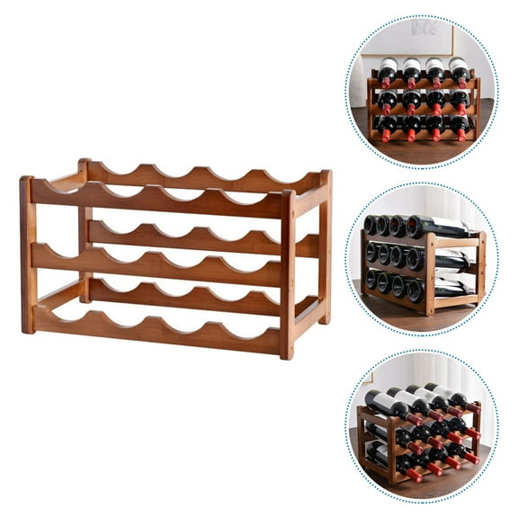 SASABAXI Beverage Crate Rack Brown 1Pack 9.82X16.90X9.24in