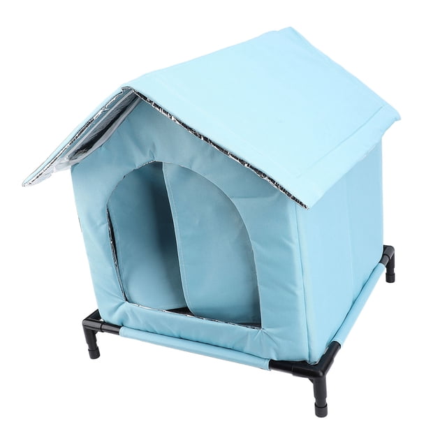 Maison pour Chat Extérieure, Abri Isolé Imperméable et Résistant pour Chat Sauvage en Hiver, Maison Surélevée pour Chat Sauvage, Abri pour Chats Errants Intérieur Extérieur, Chiens