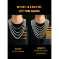 thumbnail image 5 of Bestyle 7MM Cuban Chain Necklace for Men Women, 28" Long Miami Curb Link Chain Necklace Christmas Birthday Gifts for Dad Husband Son, 5 of 9