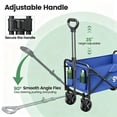 thumbnail image 5 of GVDV Collapsible Wagon Carts Foldable, 360lbs Heavy Duty Utility Folding Wagon with All-Terrain Wheels, Portable Beach, Camping, Shopping, Sports, Blue, 5 of 11