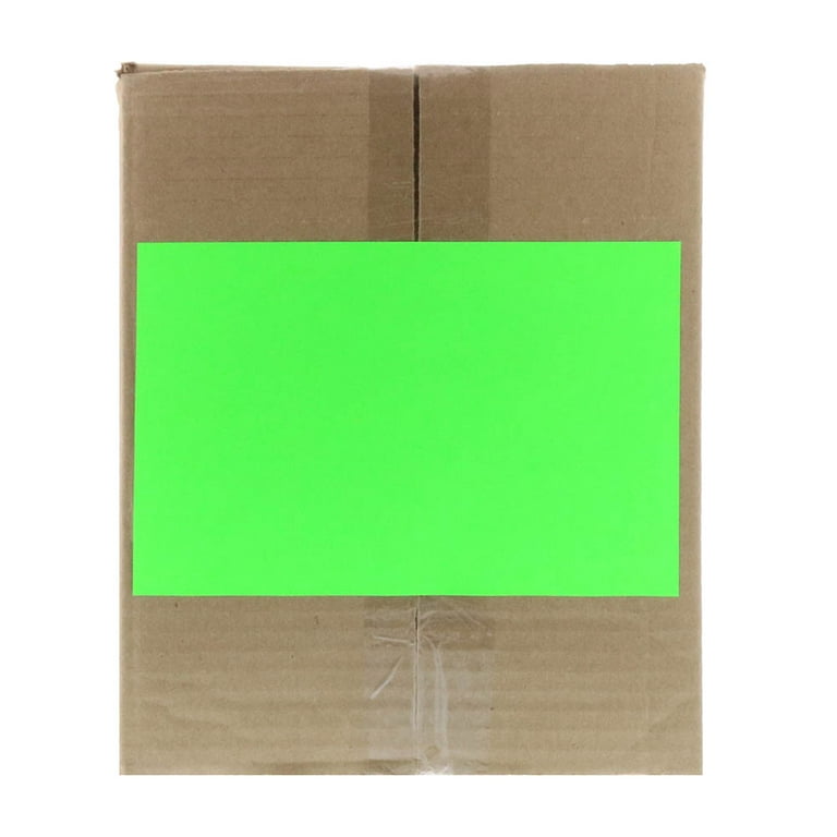 Neon Green Half Sheet Shipping Labels - 5 1/2 x 8 1/2 - 50 Pack