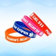 thumbnail image 4 of FRCOLOR Bracelet 4pcs Silicone Bracelet Medical Warning Hand Strap Children Bracelet Wristbands Decoration Kids PVC Bracelet Hand Rings,1.97"X1.97"X0.39", 4 of 4