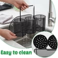 thumbnail image 5 of FUYGRCJ Utensil Caddy Silverware Holder, 4 Compartments Metal Mesh Cutlery Caddy, Fork Spoon Napkin Plate Organizer, Flatware Storage Basket for Kitchen Countertop Buffet Picnic Camping Outdoor BBQ, 5 of 11