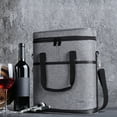 thumbnail image 6 of Kato Insulated 3 Bottle Wine Carrier Tote Cooler Bag for Travel Picnic Padded Champagne Glass Carrying Case, 6 of 6
