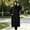 #0360-Black, variant on Womens Plain Rain Poncho Stylish Polyester Waterproof Raincoat with Pocket Hood Zipper