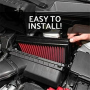 AEM Dryflow Engine Air Filter: Washable, Multi-Layer Protection, Engineered to Boost Horsepower, AEM-28-20387