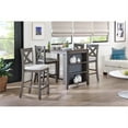 thumbnail image 3 of OSP Home Furnishings Century 5-Piece Dining Set, Slate Grey, 3 of 7